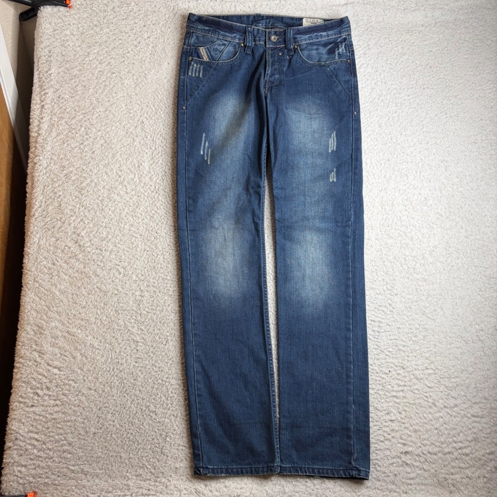 Diesel Safado Regular Slim Straight Jeans Mens 30x34 (31x33) Blue Wash 008YD